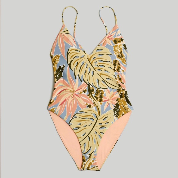 Madewell Other - NWT Madewell Second Wave Tropical Leaf Print One-Piece Swimsuit